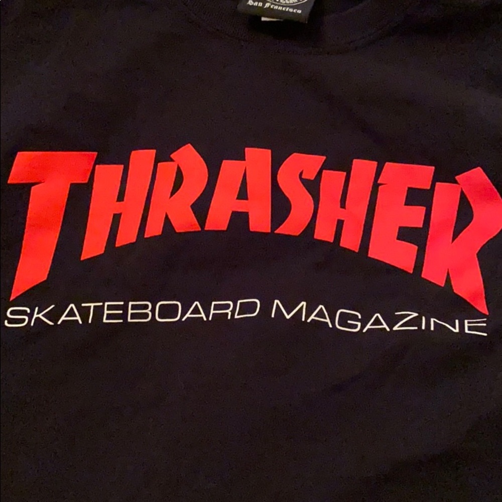 Thrasher magazine red and black shirt